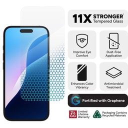 InvisibleShield Glass XTR4  Apple iPhone 16/iPhone 15 Screen Protector, Tempered Glass, Scratch Resistant, Advanced Clarity InvisibleShield Glass XTR4  Apple iPhone 16/iPhone 15 Screen Protector, Tempered Glass, Scratch Resistant, Advanced Clarity
