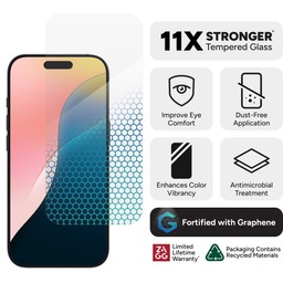 InvisibleShield Glass XTR4 Apple iPhone 16 Pro Screen Protector, Tempered Glass, Scratch Resistant, Advanced Clarity InvisibleShield Glass XTR4 Apple iPhone 16 Pro Screen Protector, Tempered Glass, Scratch Resistant, Advanced Clarity