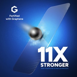 Up to 11X Stronger || Fortified with graphene, XTR4 has been tested up to 11x stronger than traditional glass screen protection. Up to 11X Stronger || Fortified with graphene, XTR4 has been tested up to 11x stronger than traditional glass screen protection.