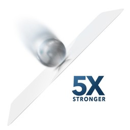 Extreme Scratch & Shatter Protection
||5x stronger than traditional glass screen protection with ion exchange technology* Extreme Scratch & Shatter Protection
||5x stronger than traditional glass screen protection with ion exchange technology*