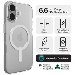 ZAGG Crystal Palace Lite Snap Case for Apple iPhone 16 (Clear) ZAGG Crystal Palace Lite Snap Case for Apple iPhone 16 (Clear)