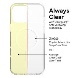 Anti-Yellowing||Crystal Palace Lite Snap has ClearGuard™ anti-yellowing technology to help the case stay beautifully clear. Anti-Yellowing||Crystal Palace Lite Snap has ClearGuard™ anti-yellowing technology to help the case stay beautifully clear.