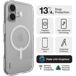 ZAGG Crystal Palace Snap Case w/Kickstand for Apple iPhone 16 ZAGG Crystal Palace Snap Case w/Kickstand for Apple iPhone 16