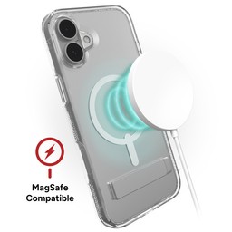 Wireless Charging Compatible|| Crystal Palace Snap with Kickstand is MagSafe compatible and works with most wireless chargers. Wireless Charging Compatible|| Crystal Palace Snap with Kickstand is MagSafe compatible and works with most wireless chargers.