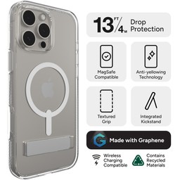 ZAGG Crystal Palace Snap w/Kickstand for Apple iPhone 16 Pro Max (Clear) ZAGG Crystal Palace Snap w/Kickstand for Apple iPhone 16 Pro Max (Clear)