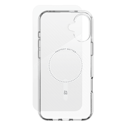 ZAGG Luxe Snap Case & Glass 360 Protect Bundle for Apple iPhone 16 (Clear) ZAGG Luxe Snap Case & Glass 360 Protect Bundle for Apple iPhone 16 (Clear)