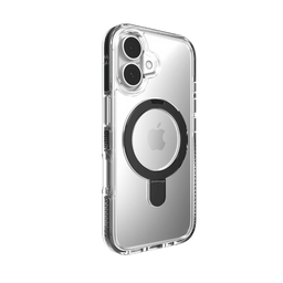 ZAGG Santa Cruz Snap Case with Ringstand for Apple iPhone 16 (Clear/Black ) ZAGG Santa Cruz Snap Case with Ringstand for Apple iPhone 16 (Clear/Black )