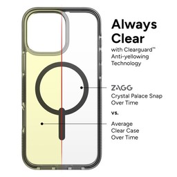 ZAGG Santa Cruz Snap Case with Ringstand for Apple iPhone 16 Pro Max (Clear/Black ) ZAGG Santa Cruz Snap Case with Ringstand for Apple iPhone 16 Pro Max (Clear/Black )