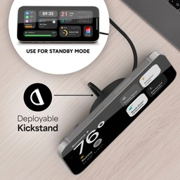 Built-in, Deployable Kickstand||The kickstand lets you use your iPhone in StandBy mode while it charges. Built-in, Deployable Kickstand||The kickstand lets you use your iPhone in StandBy mode while it charges.