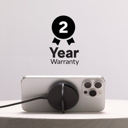 2-Year Warranty||The Magnetic Wireless Charger comes with a Mophie 2-year warranty. 2-Year Warranty||The Magnetic Wireless Charger comes with a Mophie 2-year warranty.