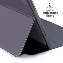 Folio Cover/Adjustable Stand || The folio-style cover folds back into a stand. Folio Cover/Adjustable Stand || The folio-style cover folds back into a stand.