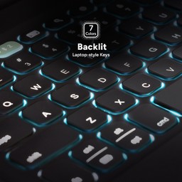 Backlit, Laptop-style Keys || The keys have a new, improved shape for fast, easy typing, and they are backlit in seven different colours. Backlit, Laptop-style Keys || The keys have a new, improved shape for fast, easy typing, and they are backlit in seven different colours.