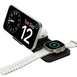 Qi2-Certified MagSafe Compatible|| The 3-in-1 Travel Charger works with Qi2-enabled devices. Qi2-Certified MagSafe Compatible|| The 3-in-1 Travel Charger works with Qi2-enabled devices.