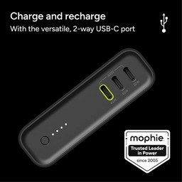 Charge and recharge with the versatile 2 way USB-C port Charge and recharge with the versatile 2 way USB-C port