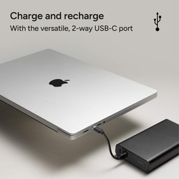 Charge and recharge with the versatile, 2-way USB-C port Charge and recharge with the versatile, 2-way USB-C port