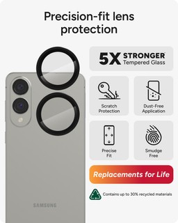 InvisibleShield Premium Glass Elite (CameraRings) Samsung Galaxy S25 Edge (Black) InvisibleShield Premium Glass Elite (CameraRings) Samsung Galaxy S25 Edge (Black)