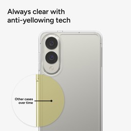 Always clear with anti-yellowing tech Always clear with anti-yellowing tech