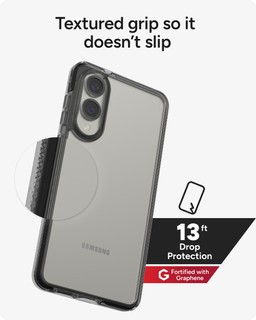 Textured grip so it doesn't slip with 13 feet of drop protection Textured grip so it doesn't slip with 13 feet of drop protection