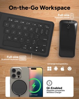 On-the-Go-Workspace, Qi-Enabled Keyboard and Mouse On-the-Go-Workspace, Qi-Enabled Keyboard and Mouse