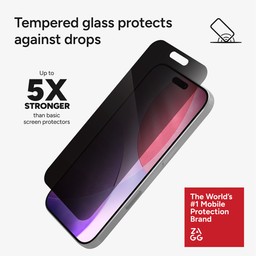 5X stronger than regular glass, tempered glass that protects against drops 5X stronger than regular glass, tempered glass that protects against drops