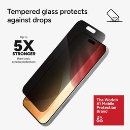5X stronger than regular glass, protects against drops 5X stronger than regular glass, protects against drops