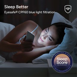 Sleep better with Eyesafe bluelight filtration Sleep better with Eyesafe bluelight filtration