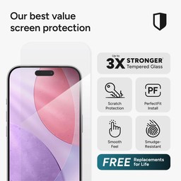 InvisibleShield Glass+ Apple iPhone 17 Pro Screen Protection InvisibleShield Glass+ Apple iPhone 17 Pro Screen Protection