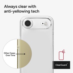 Always clear with anti-yellowing tech Always clear with anti-yellowing tech