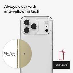Always clear with anti-yellowing tech Always clear with anti-yellowing tech