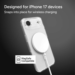 Snaps into place for wireless charging Snaps into place for wireless charging