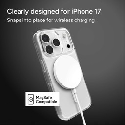 Snaps into place for wireless charging Snaps into place for wireless charging