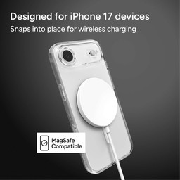 Snaps in place for wireless charging Snaps in place for wireless charging
