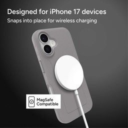 Snaps into place for wireless charging ** Grey Snaps into place for wireless charging ** Grey