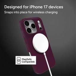 Snaps into place for wireless charging ** Black Cherry Snaps into place for wireless charging ** Black Cherry