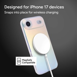 Snaps into place for wireless charging ** Iridescent Snaps into place for wireless charging ** Iridescent
