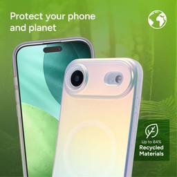 up to 84% recycled content ** Iridescent up to 84% recycled content ** Iridescent