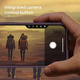 Integrated camera control button Integrated camera control button