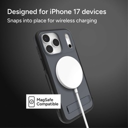 Snaps into place for wireless charging ** Grey Charcoal Snaps into place for wireless charging ** Grey Charcoal
