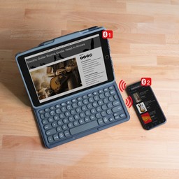 Multi-device Pairing
||Connect with two devices simultaneously and toggle back and forth between them. Multi-device Pairing
||Connect with two devices simultaneously and toggle back and forth between them.